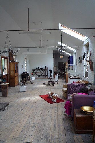 Emily Mayers beautiful clean exhibit space upstairs form the workshop